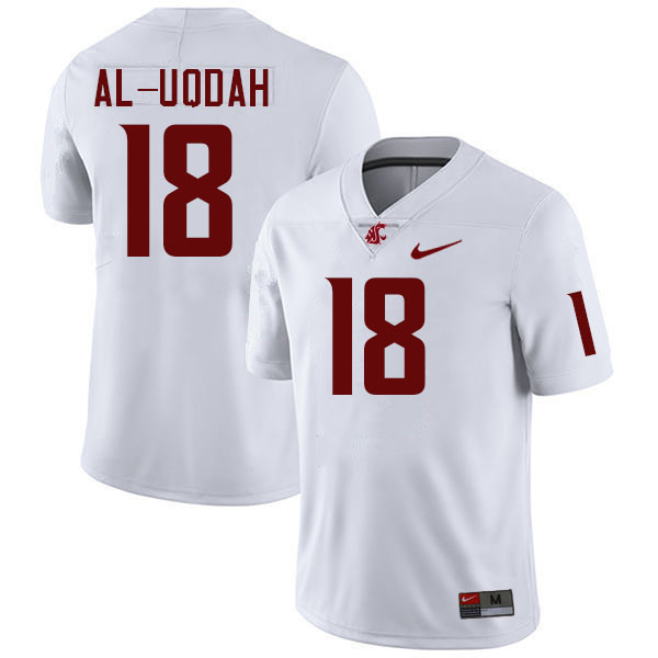 Men #18 Taariq Al-Uqdah Washington State Cougars College Football Jerseys Stitched-White